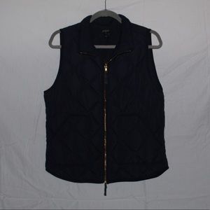 J. Crew Navy Puffer Vest